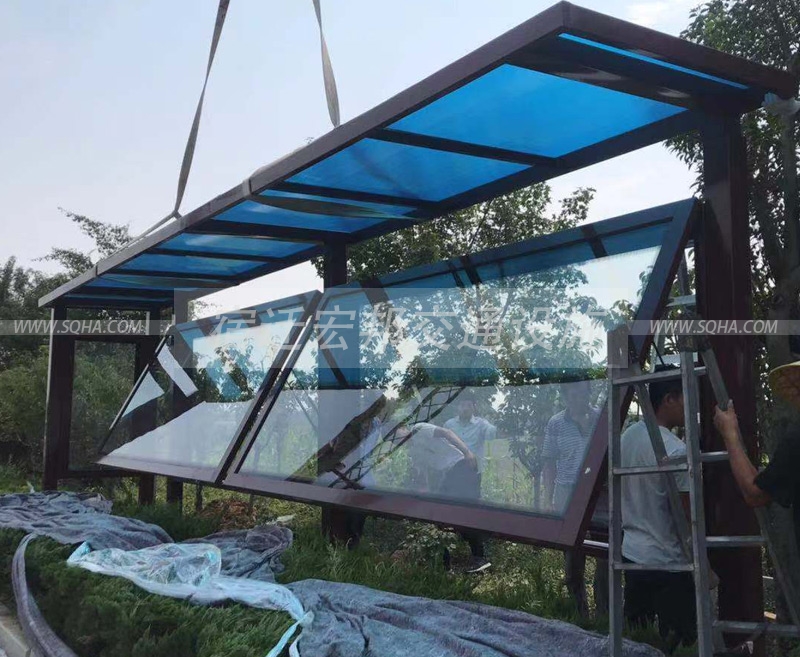 安徽候車亭安裝實例配圖四