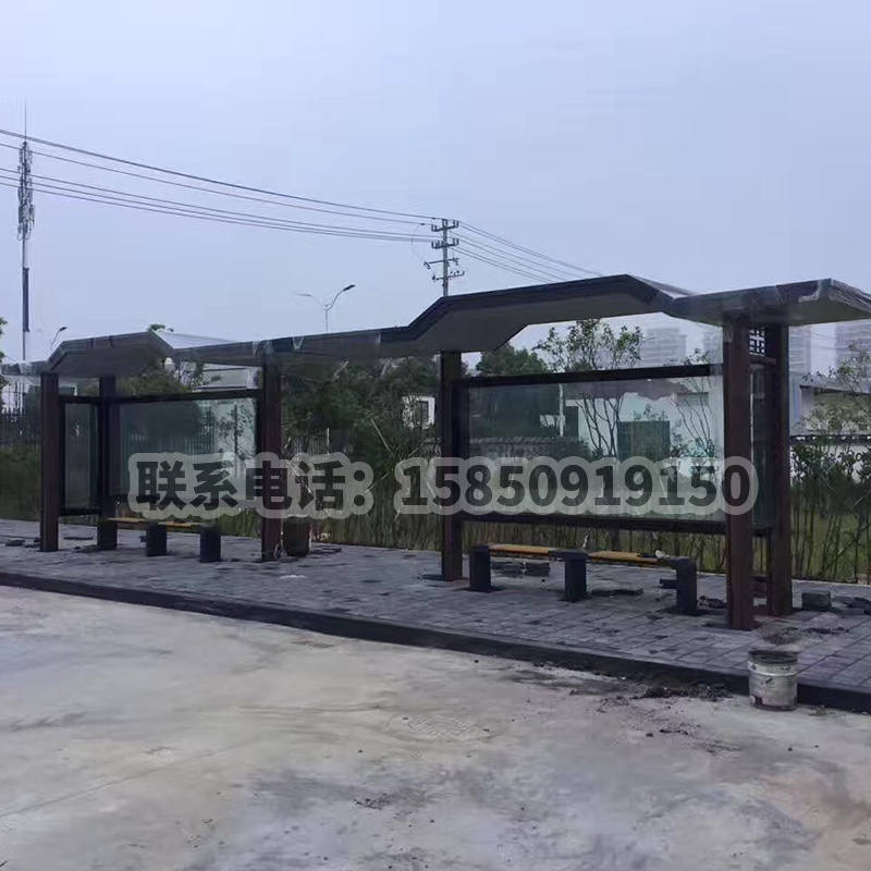安徽候車(chē)亭現(xiàn)場(chǎng)安裝